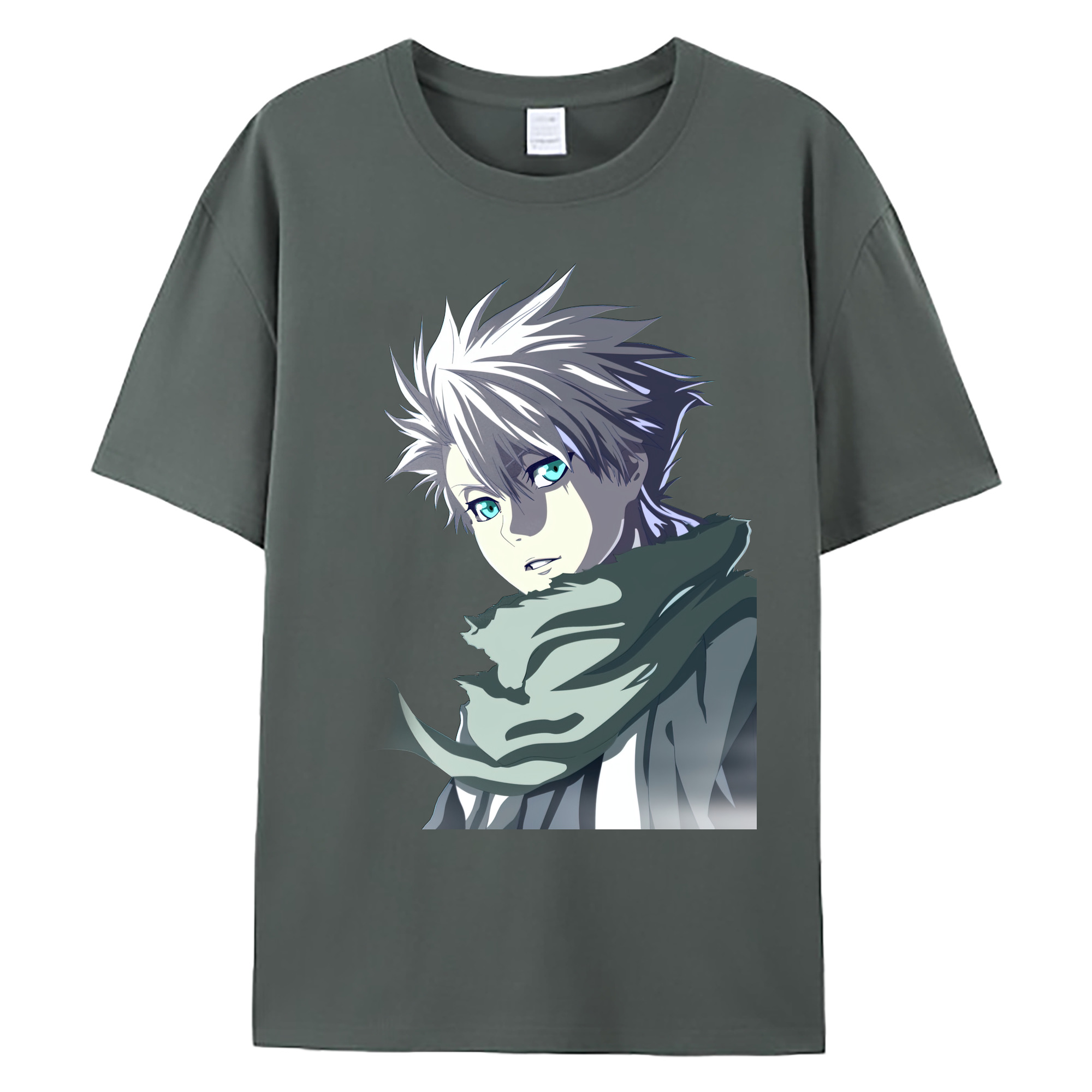 （画像用） ブリーチ 日番谷冬獅郎（ひつがや とうしろう） BLEACH Hitsugaya Toushirou 綿100％ メンズ半袖Tシャツ｜肌触りやわらか＆通気性